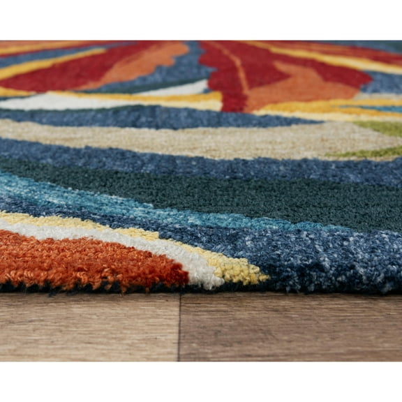 Alora Decor Mirage 7'9" x 9'9" Floral Blue/White/Red/Orange/Green/Blue Rug