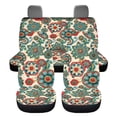thumbnail image 2 of Pzuqiu Boho Flower Auto Seat Covers Full Set Front and Rear Split Bench for Cars Stretch Polyester Fabric Cover Car Seat Protectors Universal Fit for Most Vehicle, 2 of 7