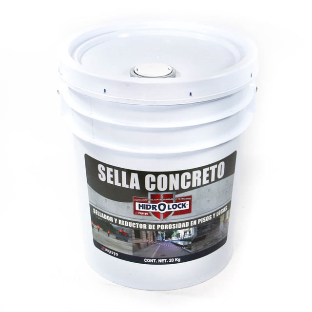 Sella Concreto Hidrolock Presto Sellador y Reductor de Porosidad en Pisos y Losas 20KG