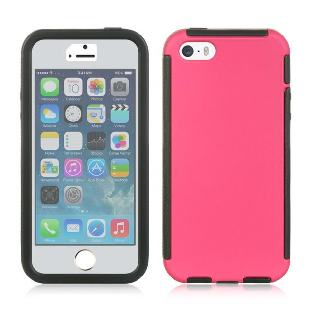 FOR IPHONE 5 / 5S / SE FULL PROTECTION CASE BLACK TRIM WITH HP PC LUXMO No