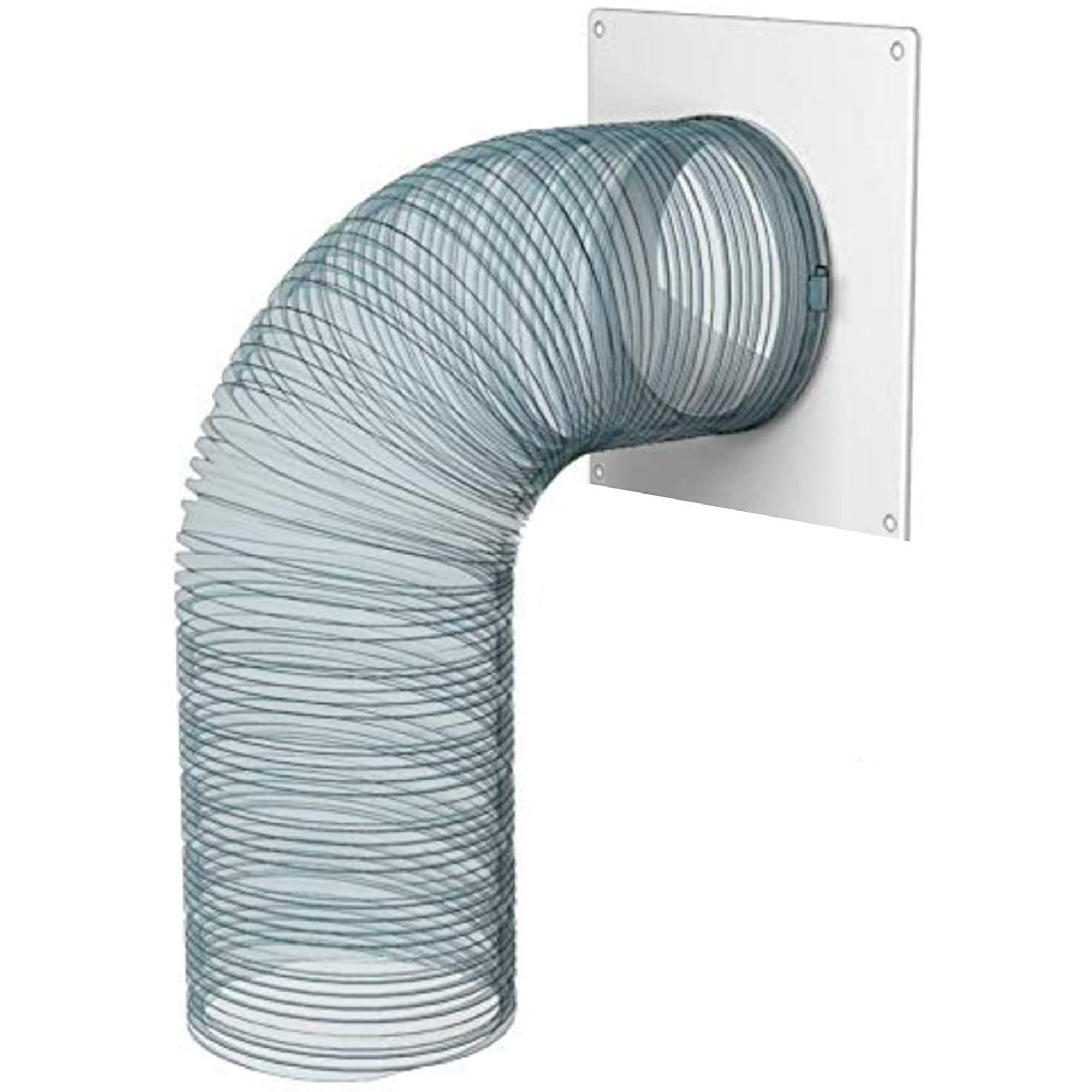 Ac Infinity Repa Market 6" Inch Plastic Duct Connector Flange - Straight Pipe, PVC, Flexible Dryer Vent Hose Connection Plate - Heating, Cooling HVAC Ventilation System Fittings - Ducting Coupling Wall Joint