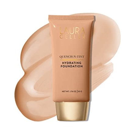 Laura Geller New York Quench-N-Tint Hydrating Foundation - Lightmedium - Sheer To Light Buildable Coverage - Natural Glow Finish - Lightweight Formula With Hyaluronic Acid