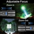 thumbnail image 4 of 90000 Lumens Powerful Flashlight, Rechargeable Waterproof Searchlight Super Bright Handheld Led Flashlight with USB Zoom Torch for Emergency Hiking Hunting Camping, 4 of 11