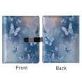 thumbnail image 2 of Leather Notebook with Pen Holder Writing Notepad Includes 100 Pages Lined Journal Blue Butterflies Flying, 2 of 6