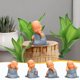 thumbnail image 1 of Figura de resina Zen Monk • Decoración marrón sobre la mesa • Adorno de escritorio adorable • Decoración para el hogar y la oficina • Acento de bonsái, 1 of 7