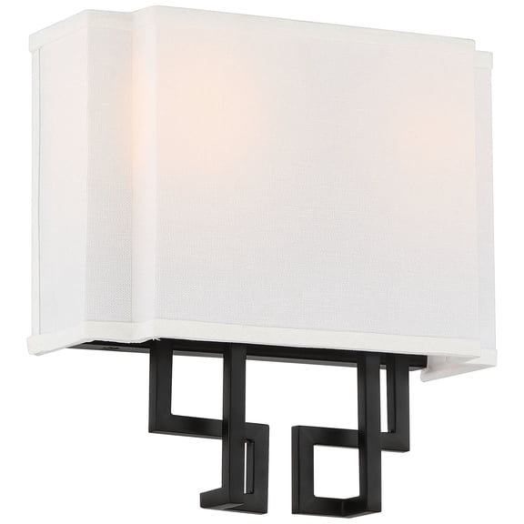 Minka Lavery Upham 10 1/4" High Coal and Polished Nickel Wall Sconce