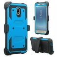 thumbnail image 2 of Samsung Galaxy J7 Star Case,J7 Crown Case,J7v 2nd Gen,J7 2018,J7 Refine Case with Belt Clip, Shock Proof Protection w[Built In Screen Protector] Holster, Blue, 2 of 5