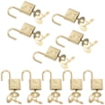 thumbnail image 2 of KAKOWELY 10Pcs Alloy Padlocks Suitcase Small Locks Simple Notebook Safety Locks (Golden),1.18"X0.67"X0.28", 2 of 5