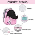 thumbnail image 4 of Vintage Panda Illustration Backpack for Students - Canvas Bookbag with Leather Accents, Front Magnetic Closure Pocket, Fits 14 Inch Laptop Textbooks Panda Style Gift, 4 of 6