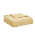 thumbnail image 2 of Intelligent Design ID50-843 Oversized Solid Microlight Chevron Plush Brushed Throw, Yellow, 60x70", 2 of 2