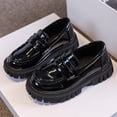 thumbnail image 2 of YunPes Toddler & Big Girls Platform Loafers Patent Leather Slip On Dress Shoes Kids Soft Comftable Shoes for School & Formal Occasions, 2 of 9