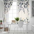thumbnail image 5 of Blue Grey Eucalyptus Blackout Curtains for Bedroom, Farmhouse Weeping Leaves on Linen Thermal Insulated Kitchen Drapes with Grommets, Light Blocking Window Treatment, 2 Panels 52" x 90", 5 of 7