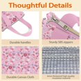 thumbnail image 4 of Pioneer Flower Floral Print Pattern Insulated Lunch Bag for Women & Adults,Large Portable Soft Cooler Lunch Bag,Thermal Food Storage Tote with Pearl Cotton,8.66L,8.75x5.75x9.5 Inch, 4 of 6