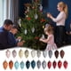 thumbnail image 1 of Decoraciones para árboles de Navidad 9 cm pack de 8 bolas de purpurina - adornos colgantes con forma para decoración navideña, 1 of 6