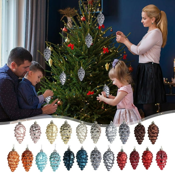Up to 50% off! Caoblia Christmas Tree Decorations 8Pcs Artificial Pine Cones Simulation Hanging Christmas Tree Ornaments for Holiday Xmas Tree Wedding Party Decor Supplies, Christmas Decorations