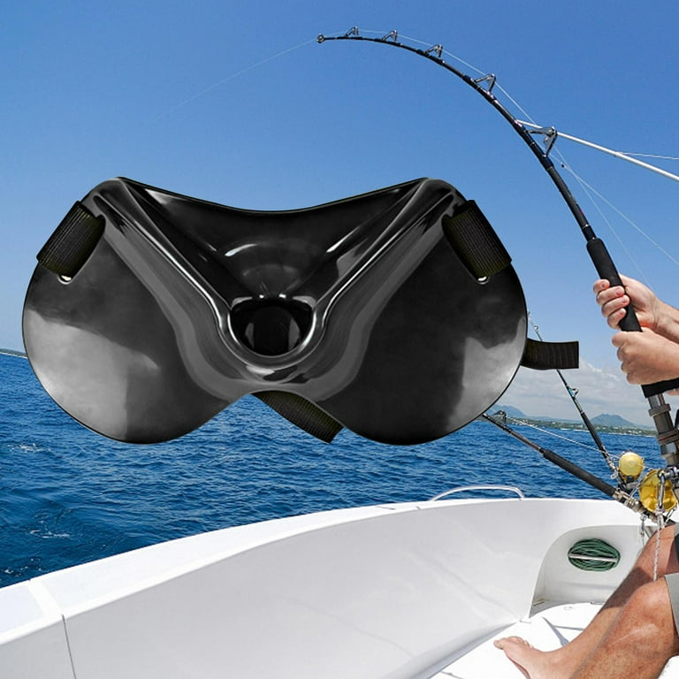 Colaxi Fishing Fighting Waist Belt, Fishing Pole Belts, Boat Fishing Rod Holder, Sturdy Fishing Pole Holder, Fishing Belt Rod Holder Black