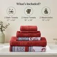 thumbnail image 7 of Modern Threads Ophelia 6-Piece Cotton Adult Bath Towel Set, Clay, 7 of 7