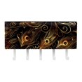 thumbnail image 2 of PhooArto Key Holder for Wall Decorative with 5 Key Hooks, Peacock Feathers Golden Pattern Holders Wall Mount Organizer with Mail Key Rack, Self Adhesive, 2 of 7