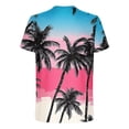 thumbnail image 4 of Zylanna Men's T-Shirts Tee, Summer Short Sleeve Crew Neck Hawaii Print Fashion Tops for Mens Red, 4 of 5