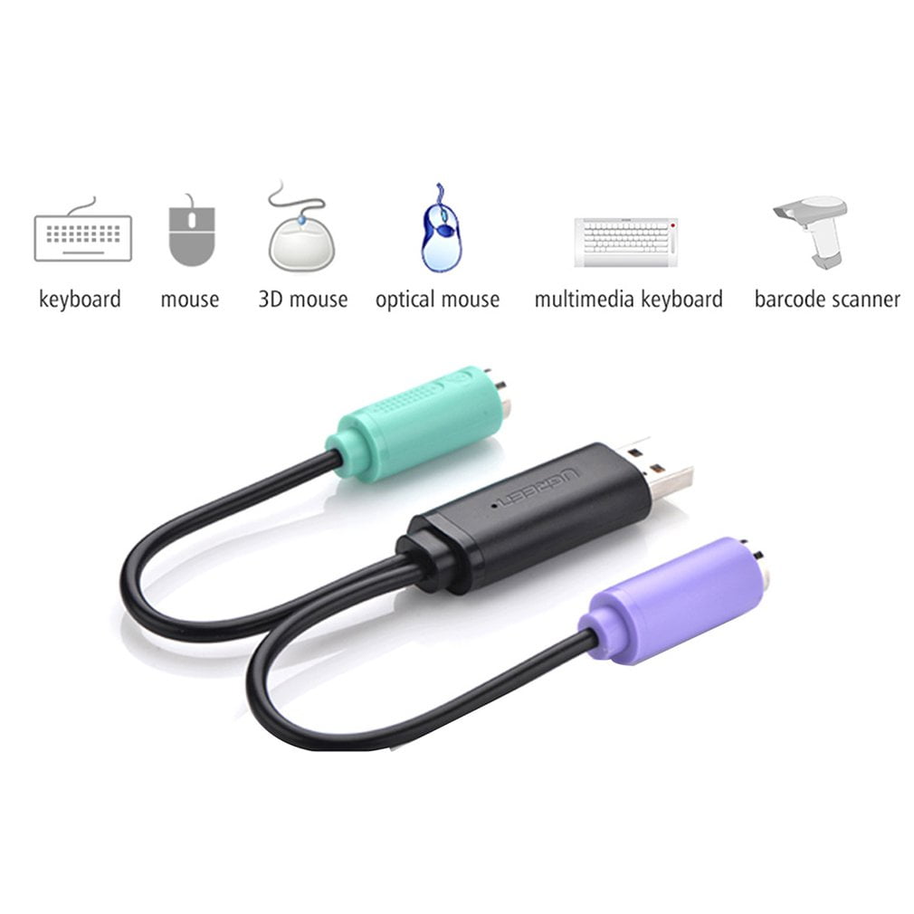 Parallel Serial and PS/2,USB Male to PS2 Female Cable Adapter Converter for Keyboard to Mouse