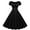 Black, variant on Wiyuqeen Women's 1950s Smocked Square Neck Vintage Dresses Solid Color Short Puff Sleeve Cocktail Dresses Stretchy Slimming Party Dresses with Pocket