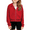 Red, variant on Oudiya Girls Zip Up Cropped Hoodies Long Sleeve Sweatshirts Jackets with Pockets, 5-14Y