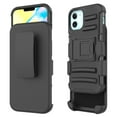 thumbnail image 3 of for Apple iPhone 12 MINI (5.4inch) with Temper Glass and Case Heavy Duty Shock Absorption Kickstand Armor Case with Belt Swivel Clip Holster Cover (Black), 3 of 4