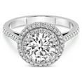 thumbnail image 4 of 5 Carat IGI Certified Round Shape Lab Grown Diamond Engagement Ring | 14K White Gold |Arya Double Halo Diamond Ring | FG-VS1-VS2 Quality Friendly Diamonds, 4 of 5