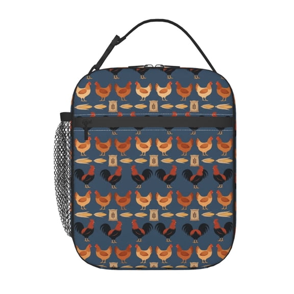 Chicken Lunch Bag For Women Men, Insulated Reusable Lunch Tote Bag, Large Capacity Lunch Box For Work, Leakproof Cooler Lunch Bag For Office Picnic Travel