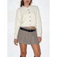 thumbnail image 4 of xiaxaixu Women's Long Sleeve Cropped Cardigan, Solid Color Round-Neck Button Front Knit Sweater Coat, 4 of 8