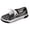 Black, variant on Women's Canvas Mule Shoes, Low Top Slip On Design, Backless Platform Loafers, Lightweight Casual Walking Shoes