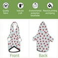 thumbnail image 6 of Honeii Hand Drawn Strawberry Print Small Dog Hoodies Pet Hooded Sweatshirts Fall Winter Puppy Cat Sweaters Warm Clothes for Small Dogs Outfits Costume-Small, 6 of 7