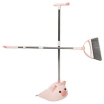 CATIEBYE Plastic Broom and Dustpan Set for Floor Cleaning, Lightweight Housekeeping Tool for Home and Office