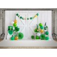 thumbnail image 1 of Kate 7x5ft Spring St. Patrick's Day Photography Backdrops White Wood Wall Green Clover Balloons Photo Studio Background, 1 of 5
