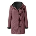 thumbnail image 5 of Women's Coat Reversible Sherpa Fuzzy Winter Puffer Jacket , S, 5 of 5