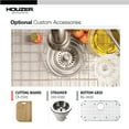 thumbnail image 5 of Houzer Belleo 32 in Stainless Steel Topmount Single Bowl Kitchen Sink with Strainer and Grid - BSG-3018, 5 of 5