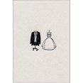 thumbnail image 1 of Papyrus Letterpress Wedding Greeting Card And Envelope; Hanging Dress & Suit, 1 of 2