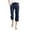 Navy, variant on Women's High Rise Wide Leg Trousers with Elastic Waist Comfortable Straight Leg Long Pants Featuring Pockets Versatile Everyday Casual
