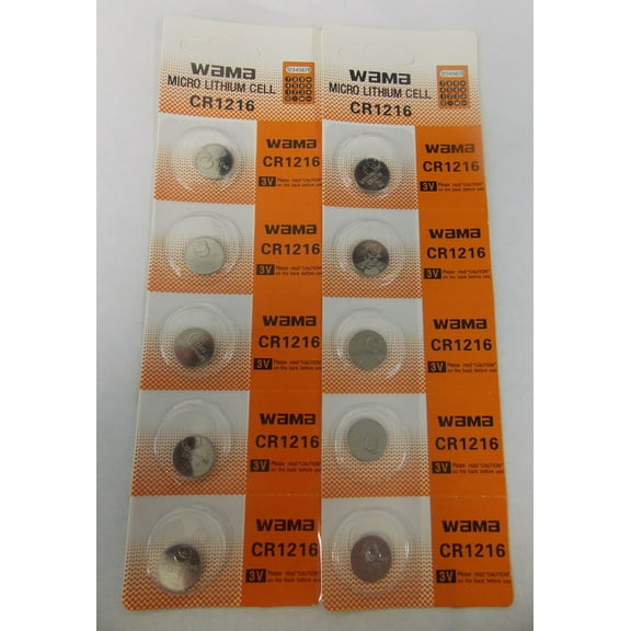 BBW CR1216 3V Lithium Coin Battery 10 Pack -  FREE SHIPPING!