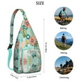 thumbnail image 3 of Boho Waterproof Hiking Sling Backpack for Women – Retro & Rustic Lightweight Crossbody Bag with Adjustable Strap, Floral Chest Bag for Travel, Outdoor Adventures & Everyday Use, 3 of 4