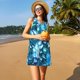 thumbnail image 3 of Balery Blue Kyanite Vestidos de verano para mujer con estampado: vestido holgado sin mangas, vestido playero informal y cómodo para días calurosos., 3 of 7