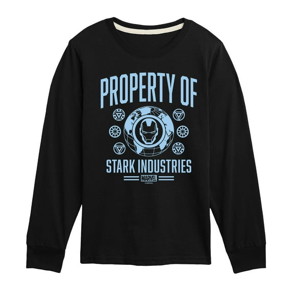 Marvel Iron Man - Property Of Stark Industries - Toddler And Youth Long Sleeve Graphic T-Shirt