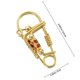 thumbnail image 2 of Hytrove Gancho Llavero Metálico De Latón Para Organizar Llaves Con Mosquetón Dorado, 2 of 6