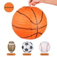 thumbnail image 4 of LOLIPPYY 4-Pack Sports Themed Paper Lanterns for Baseball, Basketball, Soccer, Rugby Party Decorations, 4 of 7