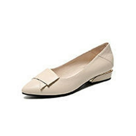 

Woobling Women Flats Slip On Loafers Non-slip Flat Shoes Wedding Dress Shoe Casual Comfort Fashion Beige 7