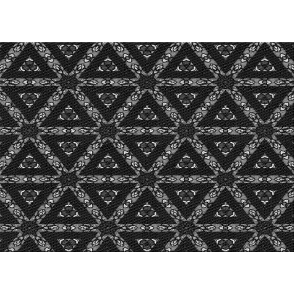 Ahgly Company Indoor Rectangle Patterned Night Black Area Rugs, 4' x 6'
