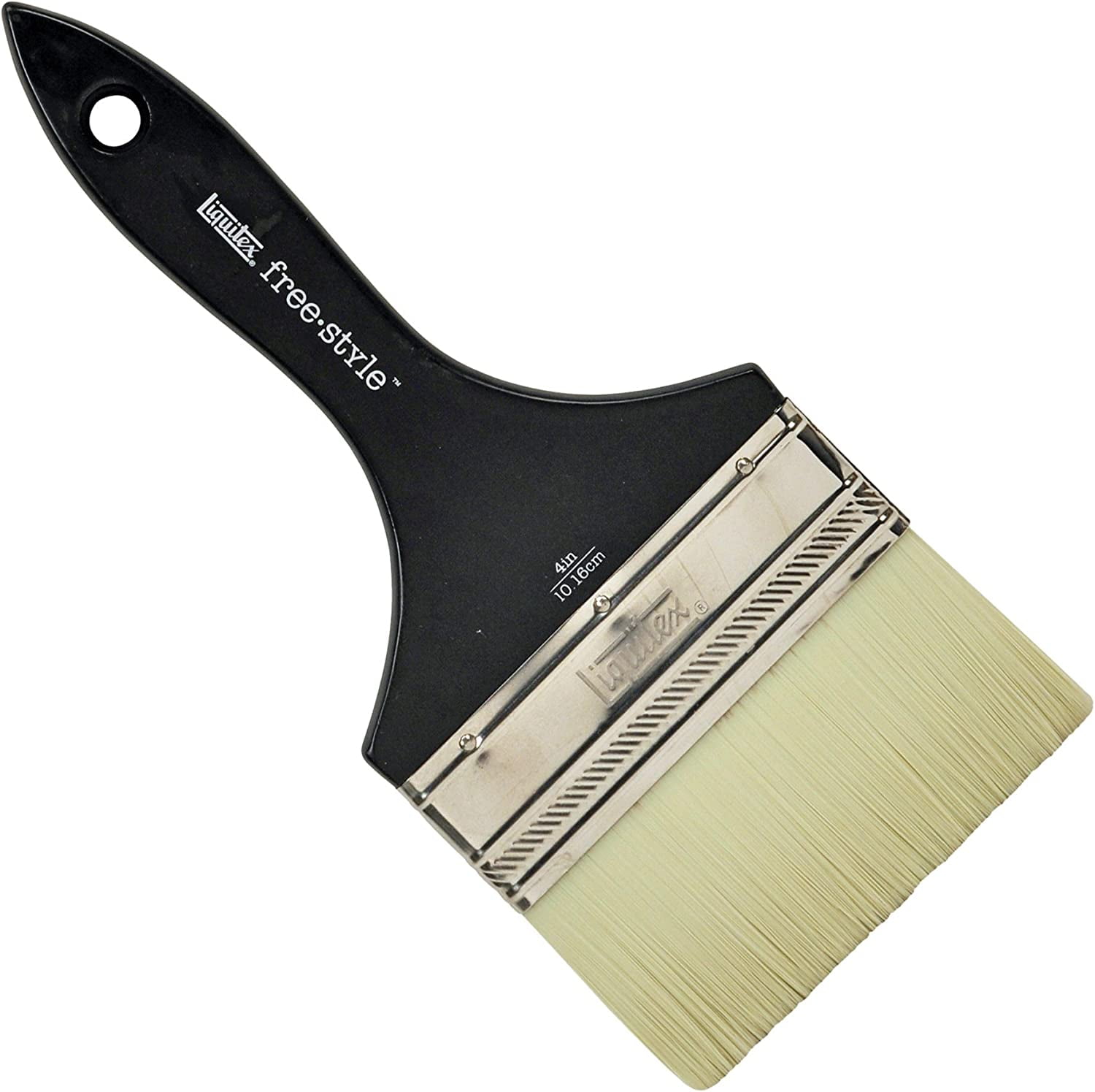 Liquitex Freestyle Large Scale Brush, Short Handle, Broad Flat/Varnish, 4"
