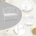 thumbnail image 5 of Outsunny 44.75" Antique-Style Outdoor Patio Garden Bench, Metal Loveseat with Ivy Pattern on the Backrest, Cream White, 5 of 10