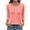 02-Orange, variant on Atogsazn Women's 3/4 Sleeve Blouse Casual Dressy Crewneck Pullover Tshirt Flowy Loose Fit Tops Outfit Summer 01-Red XXL Fashion