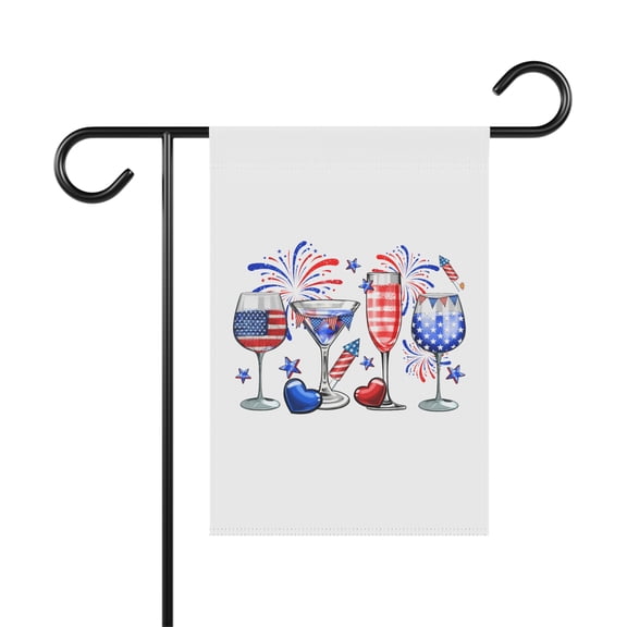 July 4th Drinking Party Polyester Garden & House Banner